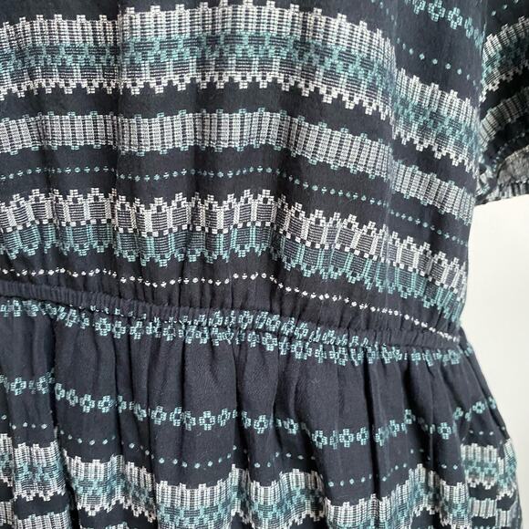 Loft Outlet Women's Striped Cinched Waist V-Neck Dress Size XL - Picture 9 of 10